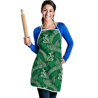 Forest Green Monstera Apron Polynesian Tribal Pattern LT01 - Polynesian Pride