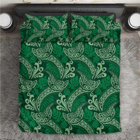 Forest Green Monstera Bedding Set Polynesian Tribal Pattern LT01 Green - Polynesian Pride