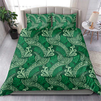 Forest Green Monstera Bedding Set Polynesian Tribal Pattern LT01 - Polynesian Pride