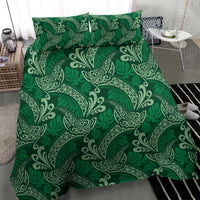 Forest Green Monstera Bedding Set Polynesian Tribal Pattern LT01 - Polynesian Pride
