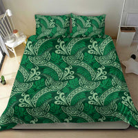 Forest Green Monstera Bedding Set Polynesian Tribal Pattern LT01 - Polynesian Pride