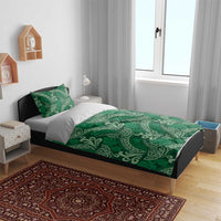 Forest Green Monstera Bedding Set Polynesian Tribal Pattern LT01 - Polynesian Pride