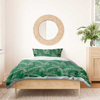Forest Green Monstera Bedding Set Polynesian Tribal Pattern LT01 - Polynesian Pride