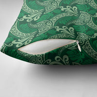 Forest Green Monstera Pillow Cover Polynesian Tribal Pattern LT01 - Polynesian Pride