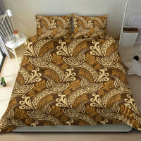Brown Gold Monstera Bedding Set Polynesian Tribal Pattern LT01 - Polynesian Pride