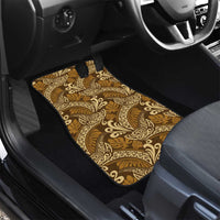 Brown Gold Monstera Car Mats Polynesian Tribal Pattern LT01 - Polynesian Pride