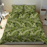 Olive Green Monstera Bedding Set Polynesian Tribal Pattern LT01 - Polynesian Pride