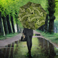 Olive Green Monstera Umbrella Polynesian Tribal Pattern LT01 - Polynesian Pride