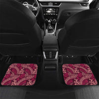 Sweet Pink Monstera Car Mats Polynesian Tribal Pattern LT01 Set 2pcs - Back Pink - Polynesian Pride
