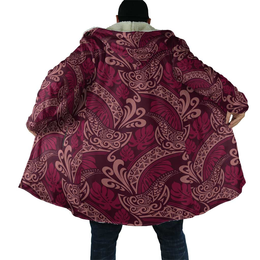 Sweet Pink Monstera Cloak Polynesian Tribal Pattern LT01 - Polynesian Pride