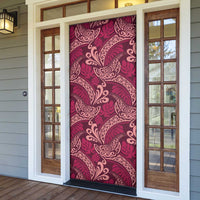 Sweet Pink Monstera Door Cover Polynesian Tribal Pattern LT01 - Polynesian Pride