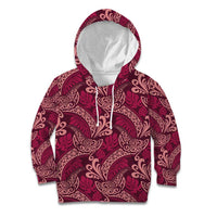 Sweet Pink Monstera Kid Hoodie Polynesian Tribal Pattern LT01 Hoodie Pink - Polynesian Pride