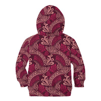 Sweet Pink Monstera Kid Hoodie Polynesian Tribal Pattern LT01 - Polynesian Pride