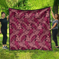 Sweet Pink Monstera Quilt Polynesian Tribal Pattern LT01 - Polynesian Pride
