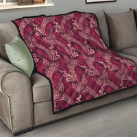 Sweet Pink Monstera Quilt Polynesian Tribal Pattern LT01 - Polynesian Pride