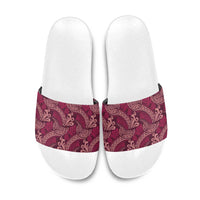 Sweet Pink Monstera Slide Sandals Polynesian Tribal Pattern LT01 Pink - Polynesian Pride