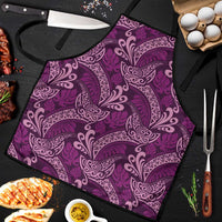 Royal Purple Monstera Apron Polynesian Tribal Pattern LT01 Purple - Polynesian Pride