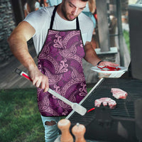 Royal Purple Monstera Apron Polynesian Tribal Pattern LT01 - Polynesian Pride