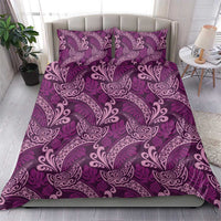 Royal Purple Monstera Bedding Set Polynesian Tribal Pattern LT01 - Polynesian Pride