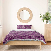 Royal Purple Monstera Bedding Set Polynesian Tribal Pattern LT01 - Polynesian Pride