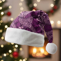 Royal Purple Monstera Christmas Santa Hat Polynesian Tribal Pattern LT01 Without Fur Purple - Polynesian Pride