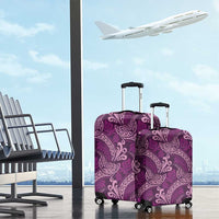 Royal Purple Monstera Luggage Cover Polynesian Tribal Pattern LT01 - Polynesian Pride