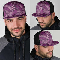 Royal Purple Monstera Mesh Trucker Cap Polynesian Tribal Pattern LT01 - Polynesian Pride