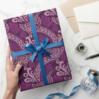 Royal Purple Monstera Wrapping Paper Polynesian Tribal Pattern LT01 - Polynesian Pride