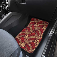 Luxury Red Monstera Car Mats Polynesian Tribal Pattern LT01 - Polynesian Pride