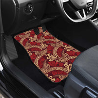 Luxury Red Monstera Car Mats Polynesian Tribal Pattern LT01 - Polynesian Pride