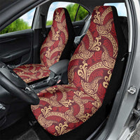 Luxury Red Monstera Car Seat Cover Polynesian Tribal Pattern LT01 - Polynesian Pride