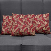 Luxury Red Monstera Pillow Cover Polynesian Tribal Pattern LT01 - Polynesian Pride