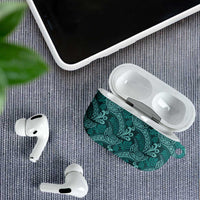 Teal Monstera AirPods Case Polynesian Tribal Pattern LT01 - Polynesian Pride