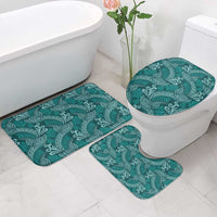 Teal Monstera Bathroom Set Polynesian Tribal Pattern LT01 - Polynesian Pride