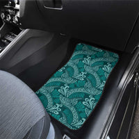 Teal Monstera Car Mats Polynesian Tribal Pattern LT01 - Polynesian Pride