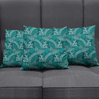 Teal Monstera Pillow Cover Polynesian Tribal Pattern LT01 - Polynesian Pride
