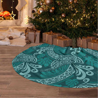 Teal Monstera Tree Skirt Polynesian Tribal Pattern LT01 - Polynesian Pride