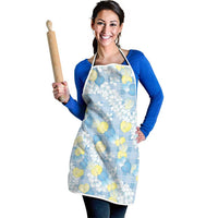 Anthurium Plumeria Lei Pastel Apron Blue Hawaiian Splendid Palaka LT01 - Polynesian Pride