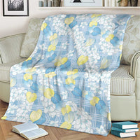 Anthurium Plumeria Lei Pastel Blanket Blue Hawaiian Splendid Palaka LT01 - Polynesian Pride