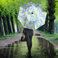 Anthurium Plumeria Lei Pastel Umbrella Blue Hawaiian Splendid Palaka LT01 - Polynesian Pride