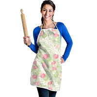Anthurium Plumeria Lei Pastel Apron Green Hawaiian Splendid Palaka LT01 - Polynesian Pride