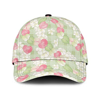 Anthurium Plumeria Lei Pastel Classic Cap Green Hawaiian Splendid Palaka LT01 Universal Fit Green - Polynesian Pride