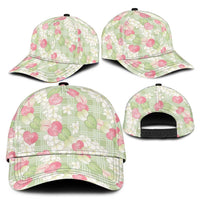 Anthurium Plumeria Lei Pastel Classic Cap Green Hawaiian Splendid Palaka LT01 - Polynesian Pride