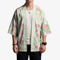 Anthurium Plumeria Lei Pastel Kimono Green Hawaiian Splendid Palaka LT01 - Polynesian Pride
