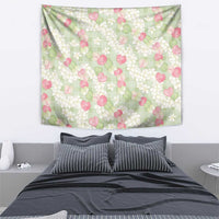 Anthurium Plumeria Lei Pastel Tapestry Green Hawaiian Splendid Palaka LT01 - Polynesian Pride
