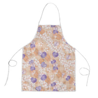 Anthurium Plumeria Lei Pastel Apron Orange Hawaiian Splendid Palaka LT01 Orange - Polynesian Pride