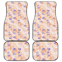 Anthurium Plumeria Lei Pastel Car Mats Orange Hawaiian Splendid Palaka LT01 - Polynesian Pride