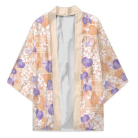 Anthurium Plumeria Lei Pastel Kimono Orange Hawaiian Splendid Palaka LT01 Unisex Orange - Polynesian Pride