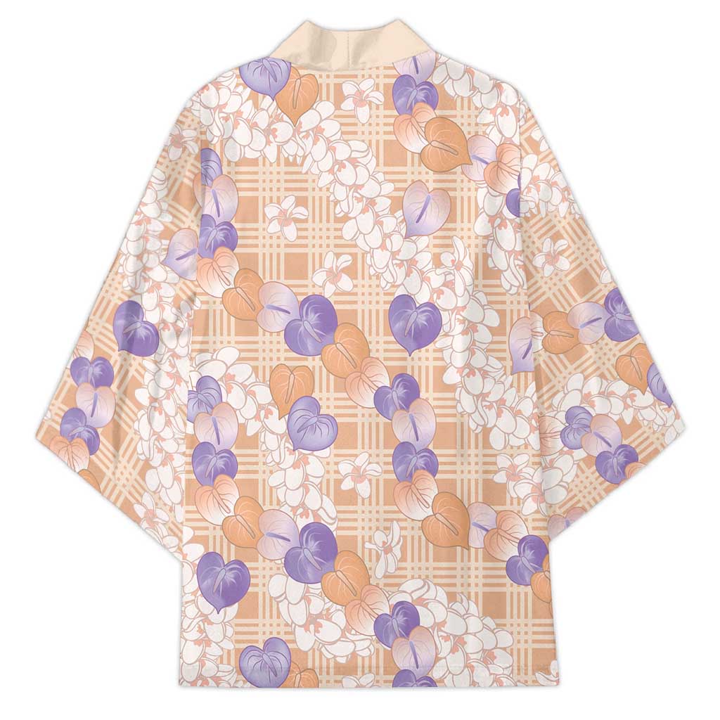 Anthurium Plumeria Lei Pastel Kimono Orange Hawaiian Splendid Palaka LT01 - Polynesian Pride