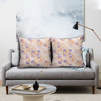 Anthurium Plumeria Lei Pastel Pillow Cover Orange Hawaiian Splendid Palaka LT01 - Polynesian Pride